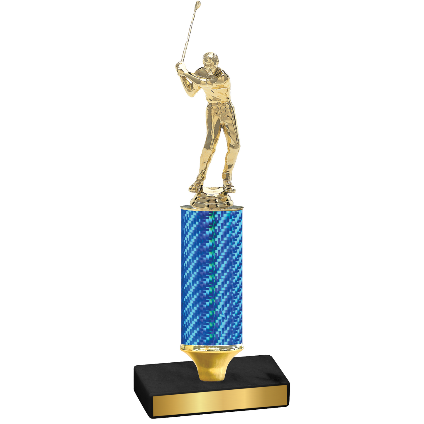 Value Blue Carbon Fiber Golf Trophy