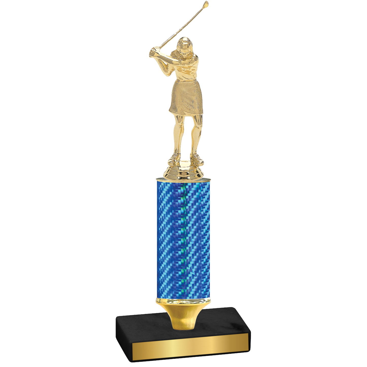 Value Blue Carbon Fiber Golf Trophy