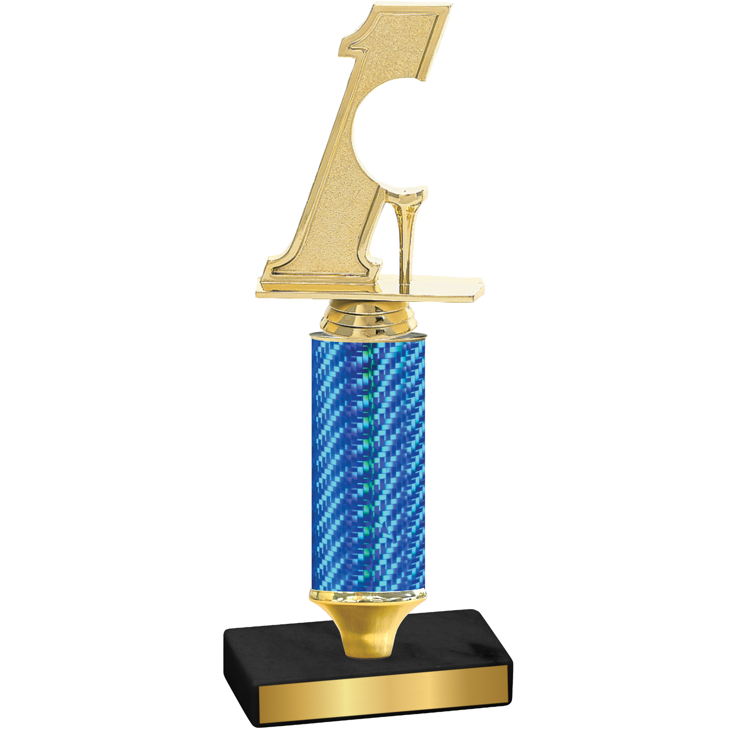 Value Blue Carbon Fiber Golf Trophy