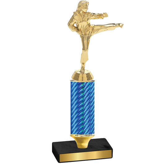 Value Blue Carbon Fiber Karate Trophy