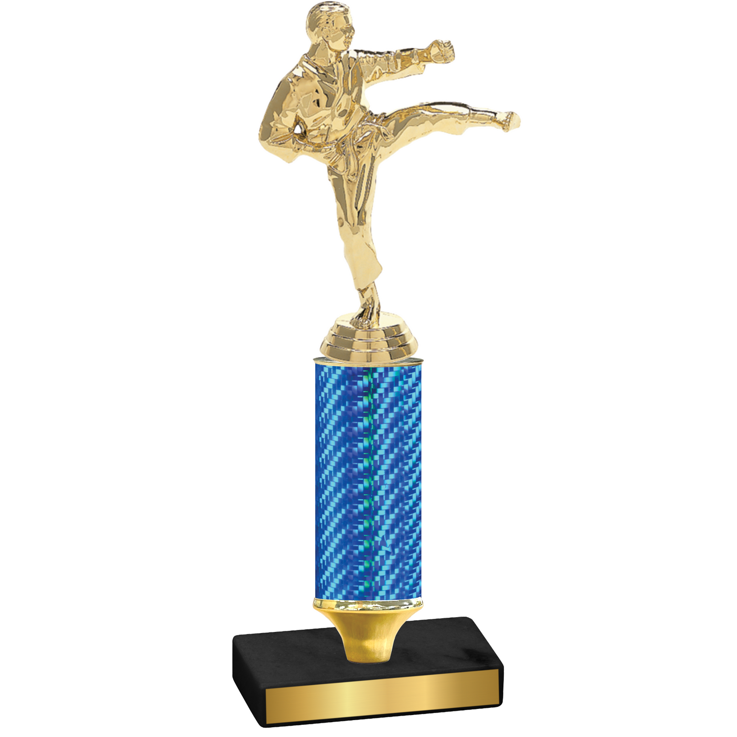 Value Blue Carbon Fiber Karate Trophy