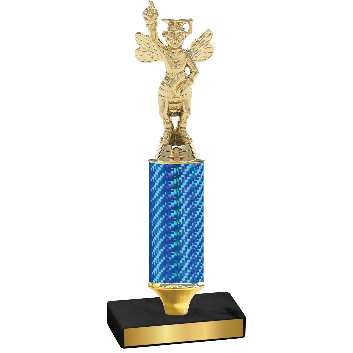 Value Blue Carbon Fiber Academics Trophy