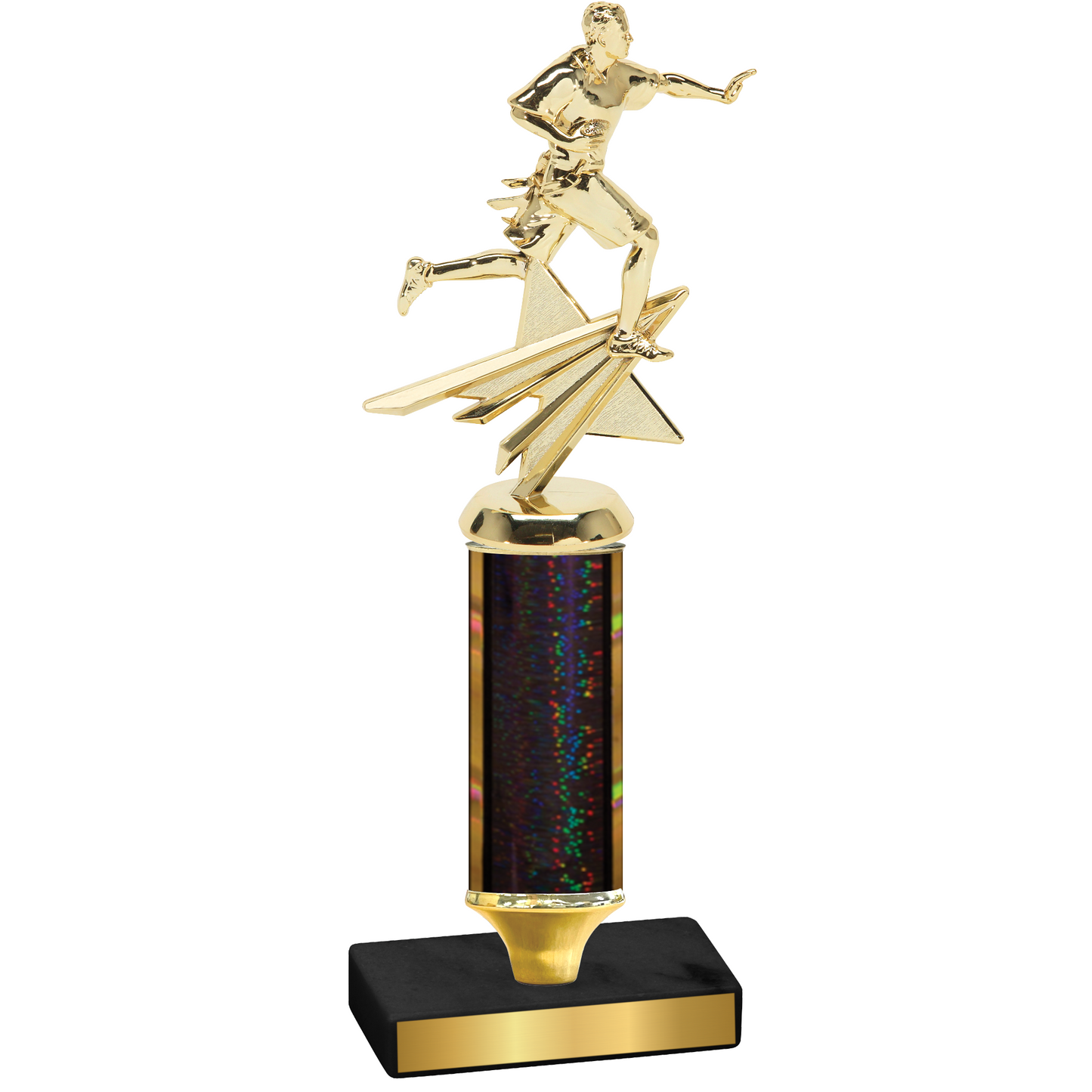 Value Black Glacier Flag Football Trophy