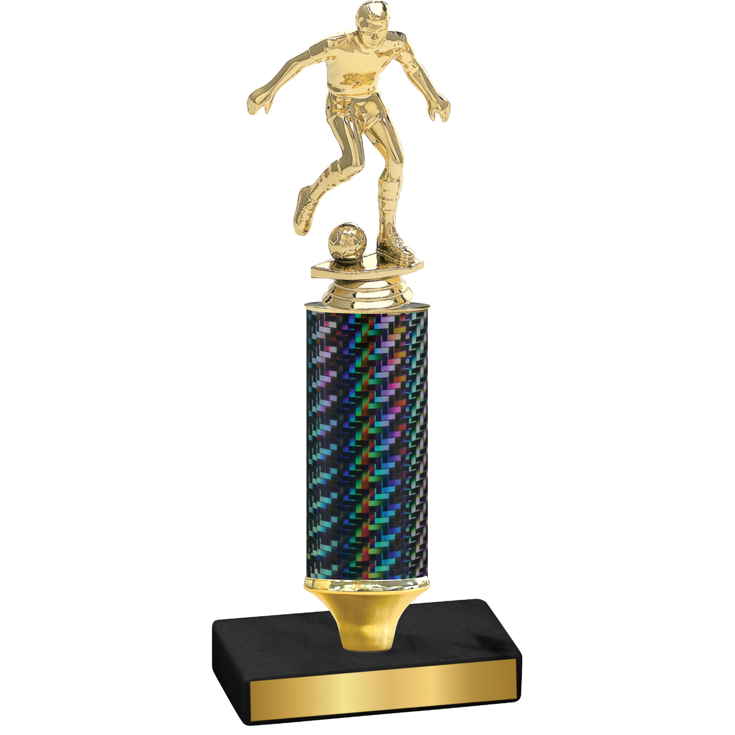 Value Black Carbon Fiber Soccer Trophy