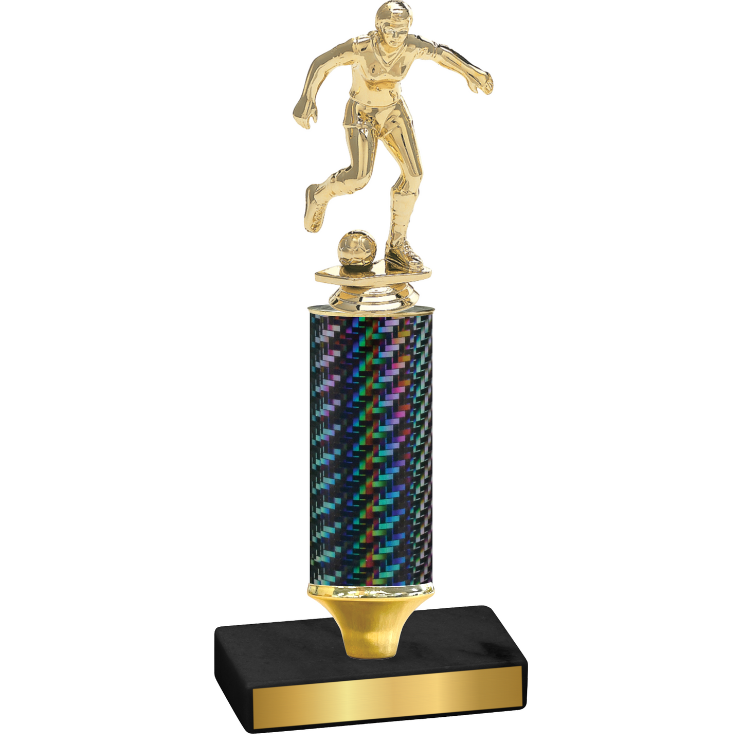 Value Black Carbon Fiber Soccer Trophy