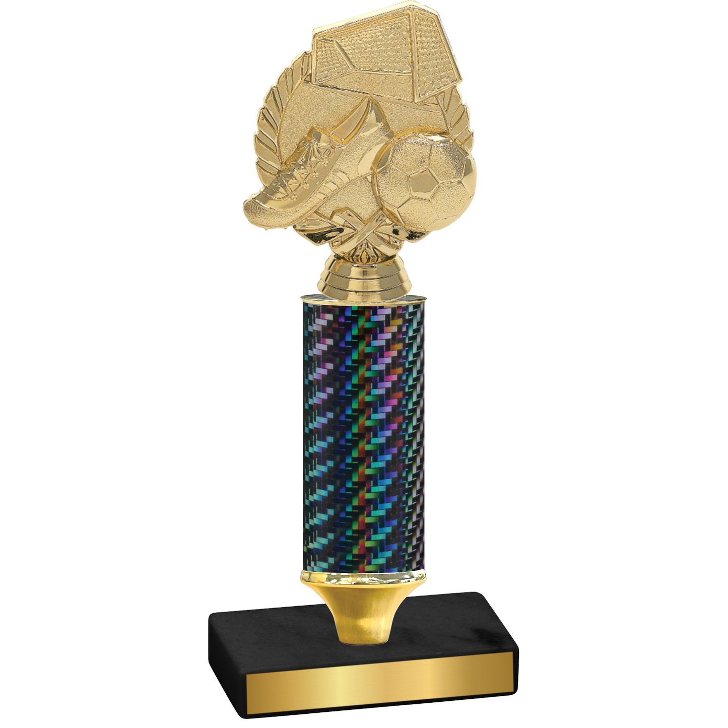 Value Black Carbon Fiber Soccer Trophy