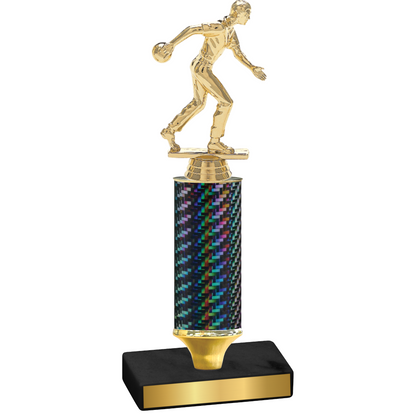 Value Black Carbon Fiber Bowling Trophy