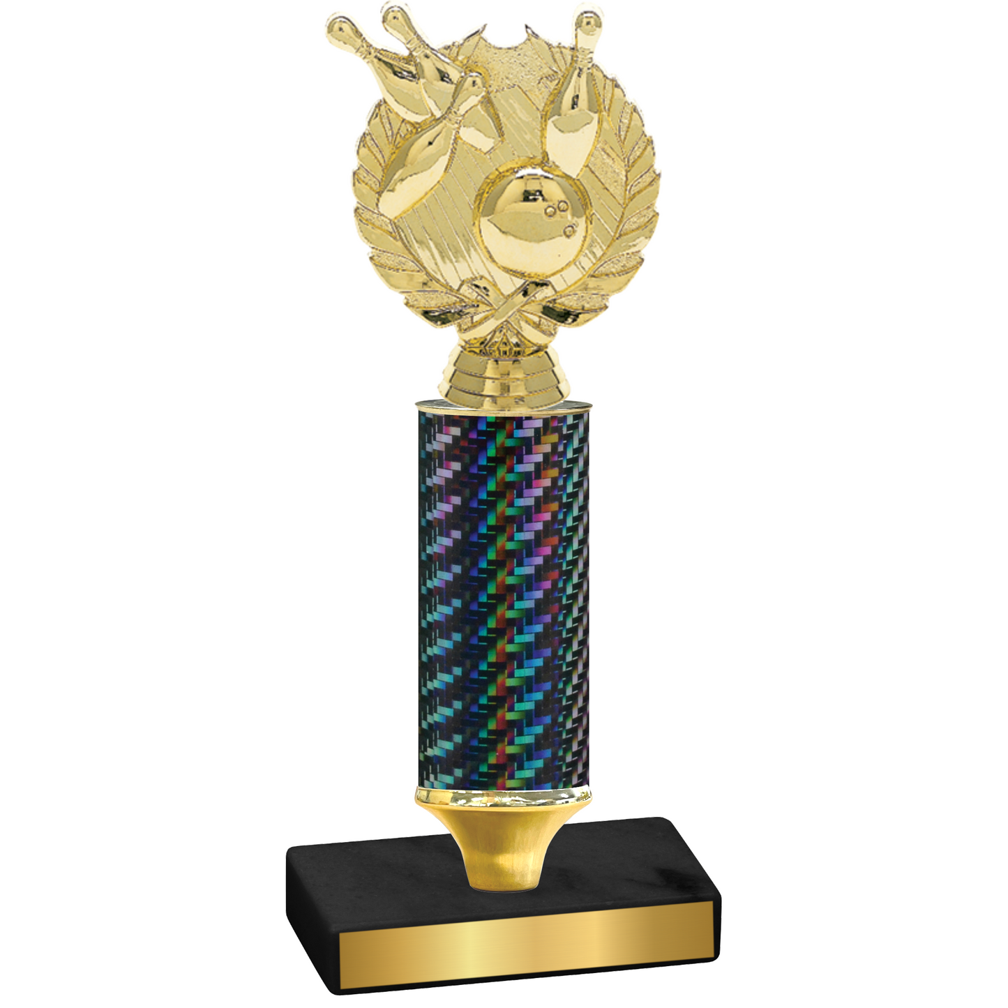 Value Black Carbon Fiber Bowling Trophy