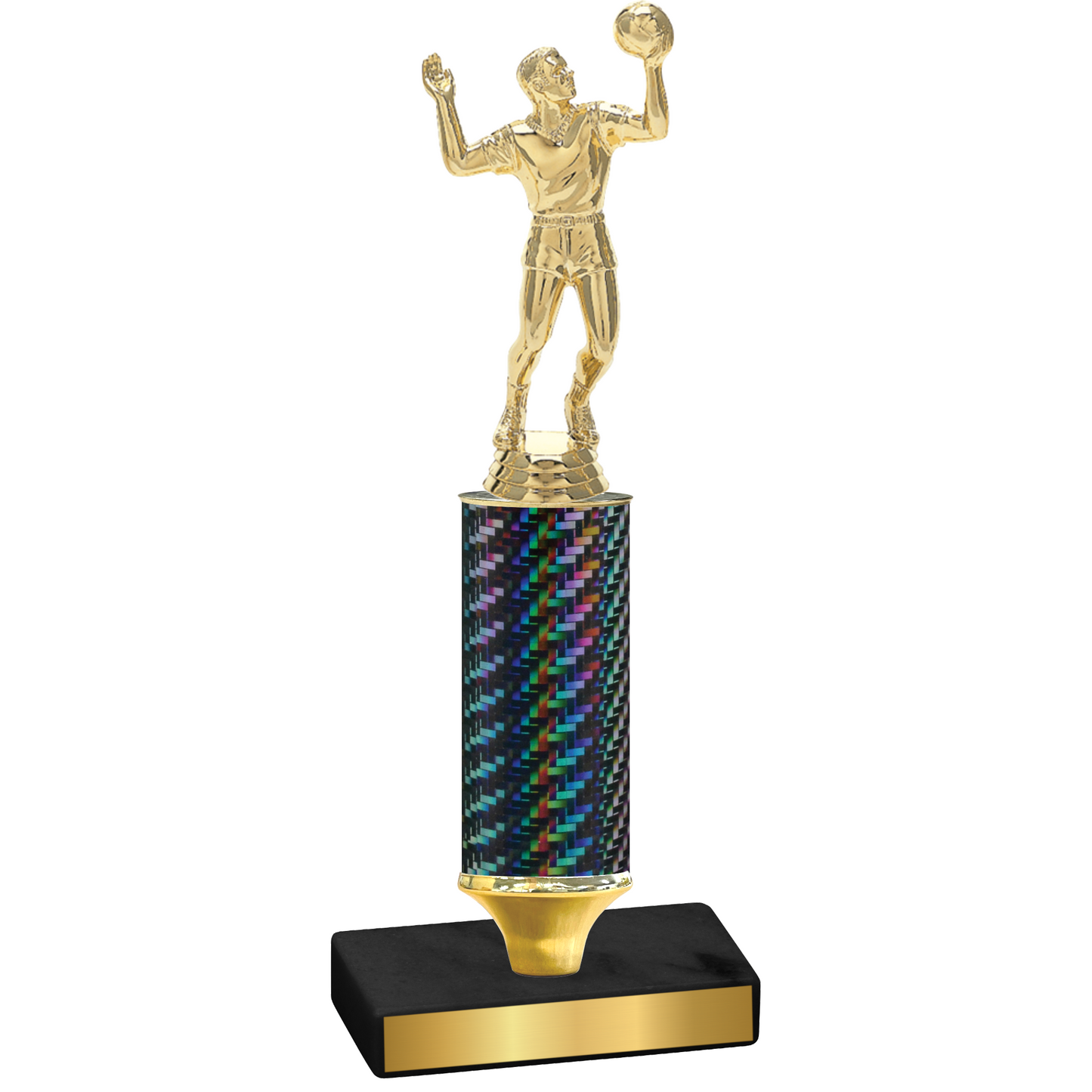 Value Black Carbon Fiber Volleyball Trophy