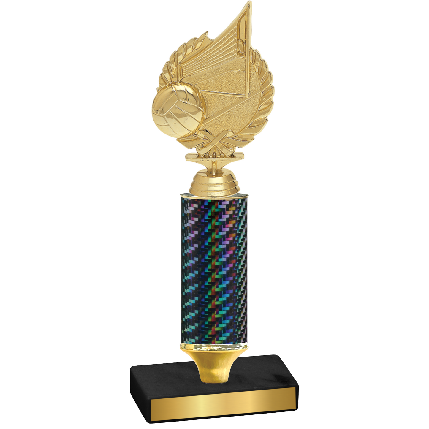 Value Black Carbon Fiber Volleyball Trophy