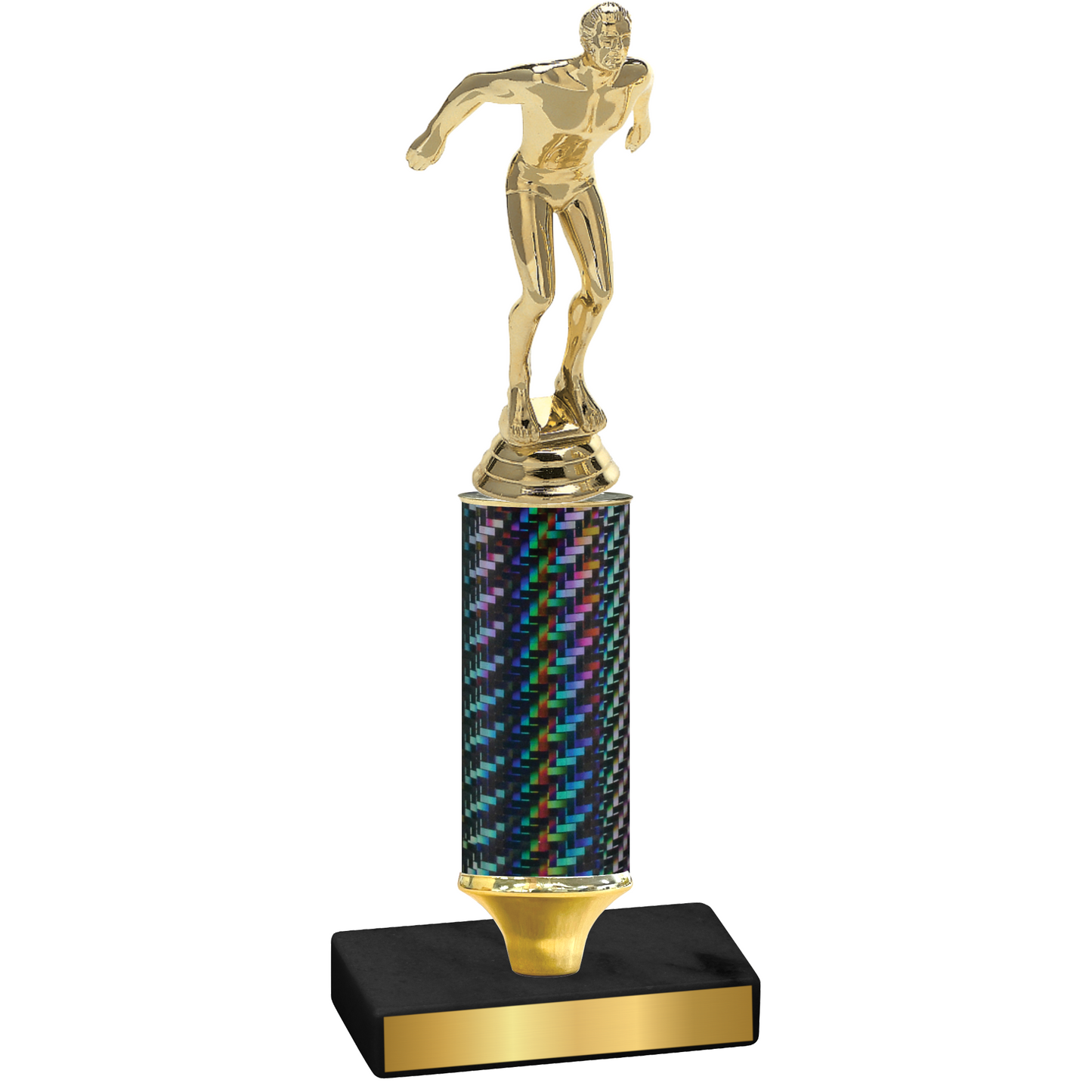 Value Black Carbon Fiber Swimming Trophy