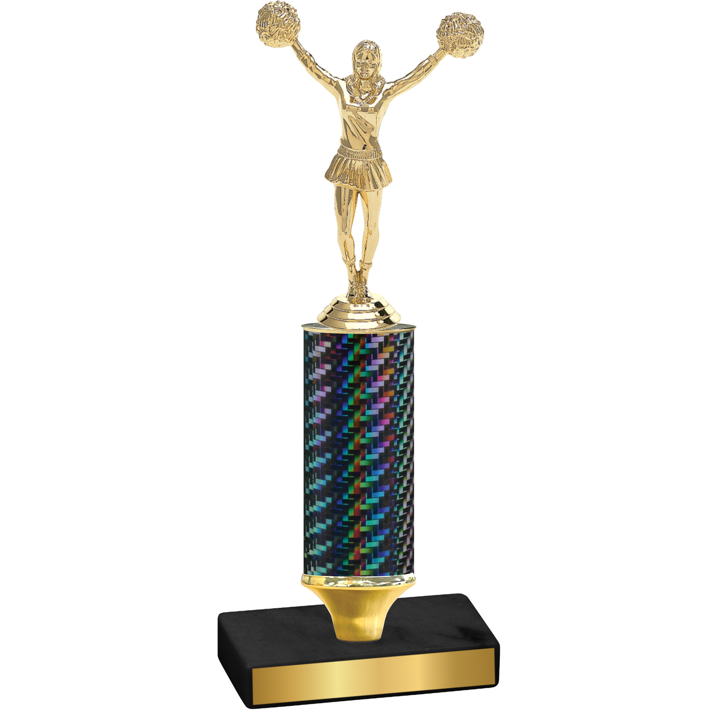 Value Black Carbon Fiber Cheerleading Trophy