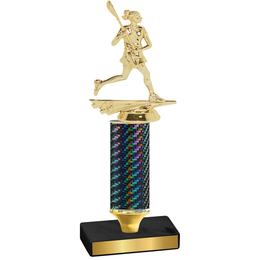 Value Black Carbon Fiber Lacrosse Trophy