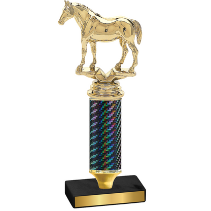 Value Black Carbon Fiber Horses Trophy