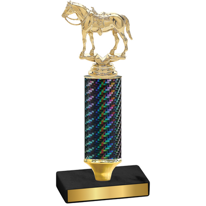 Value Black Carbon Fiber Horses Trophy