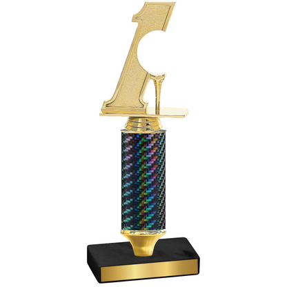 Value Black Carbon Fiber Golf Trophy