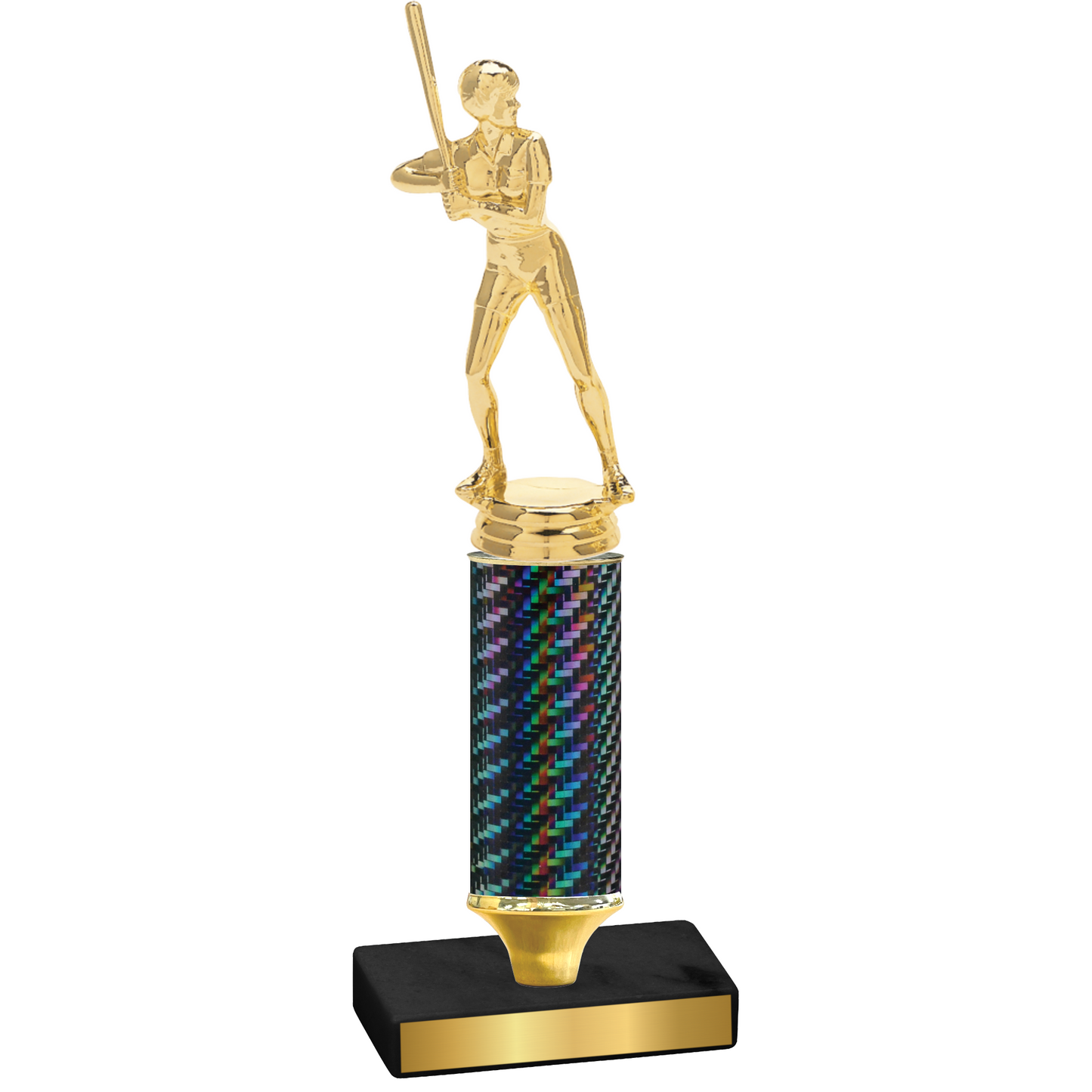 Value Black Carbon Fiber Softball Trophy