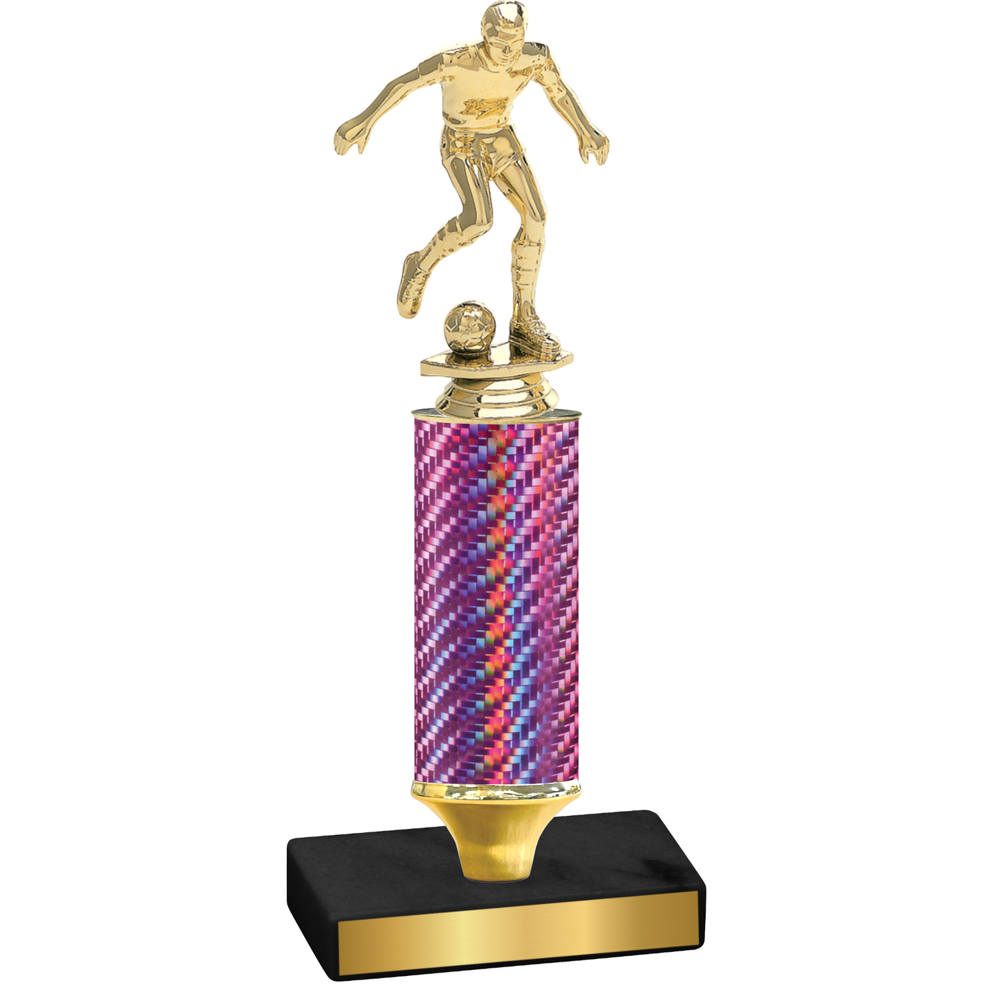 Value Pink Carbon Fiber Soccer Trophy