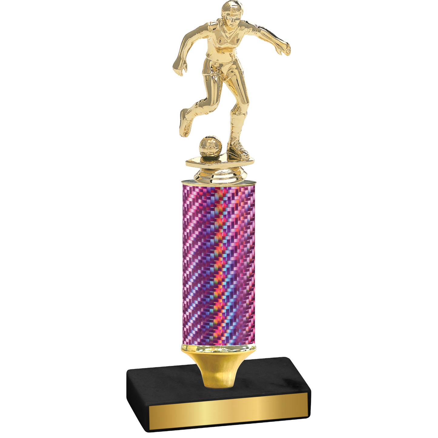 Value Pink Carbon Fiber Soccer Trophy