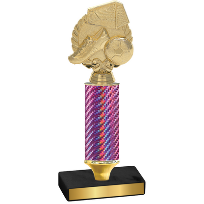 Value Pink Carbon Fiber Soccer Trophy