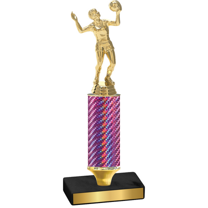 Value Pink Carbon Fiber Volleyball Trophy