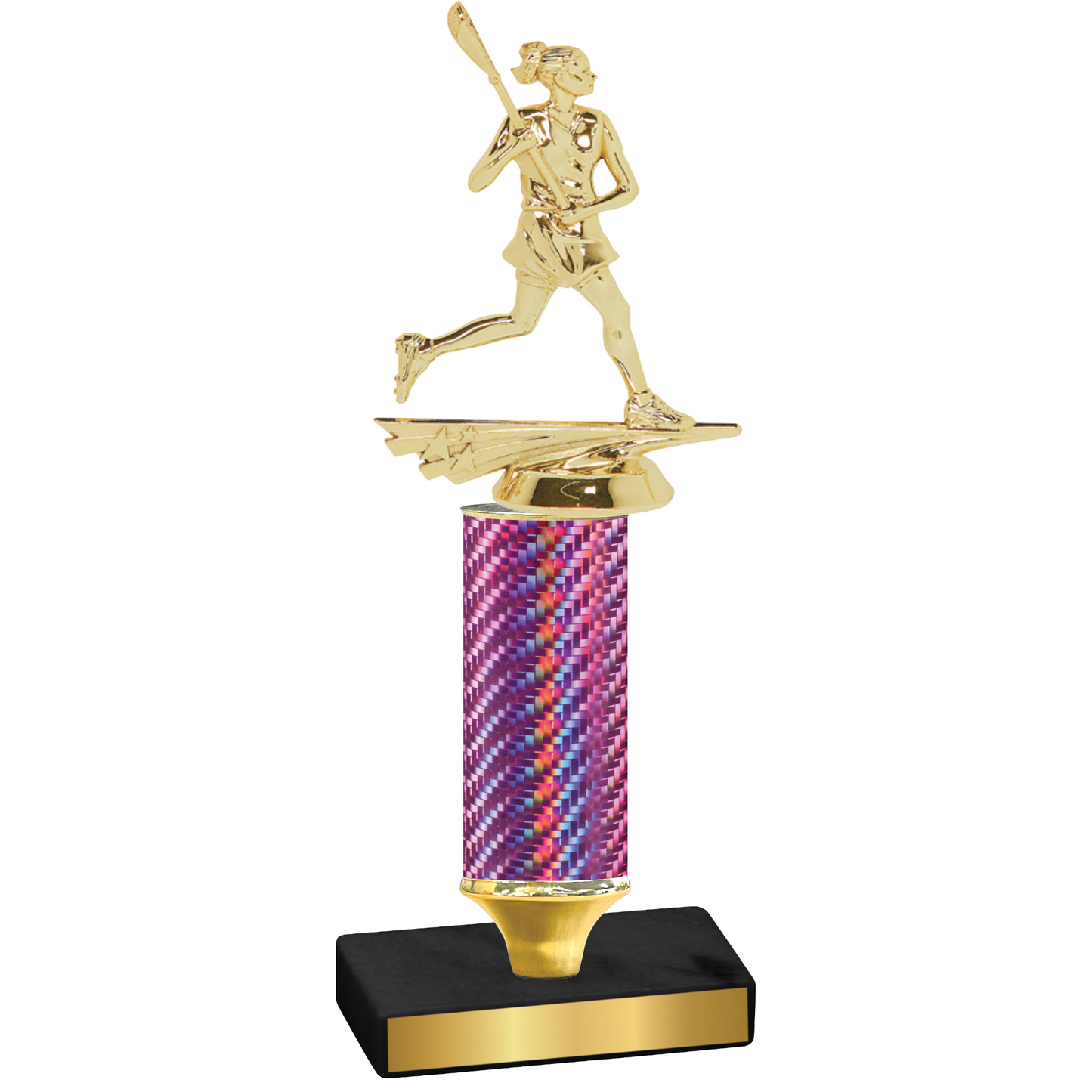 Value Pink Carbon Fiber Lacrosse Trophy