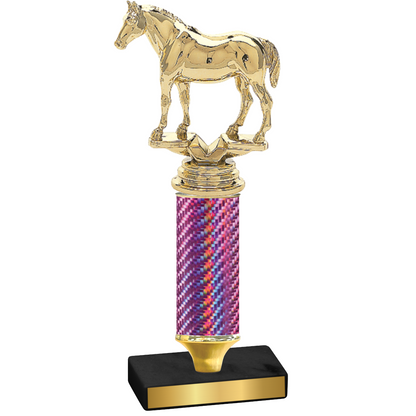 Value Pink Carbon Fiber Horses Trophy