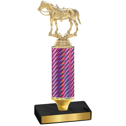 Value Pink Carbon Fiber Horses Trophy