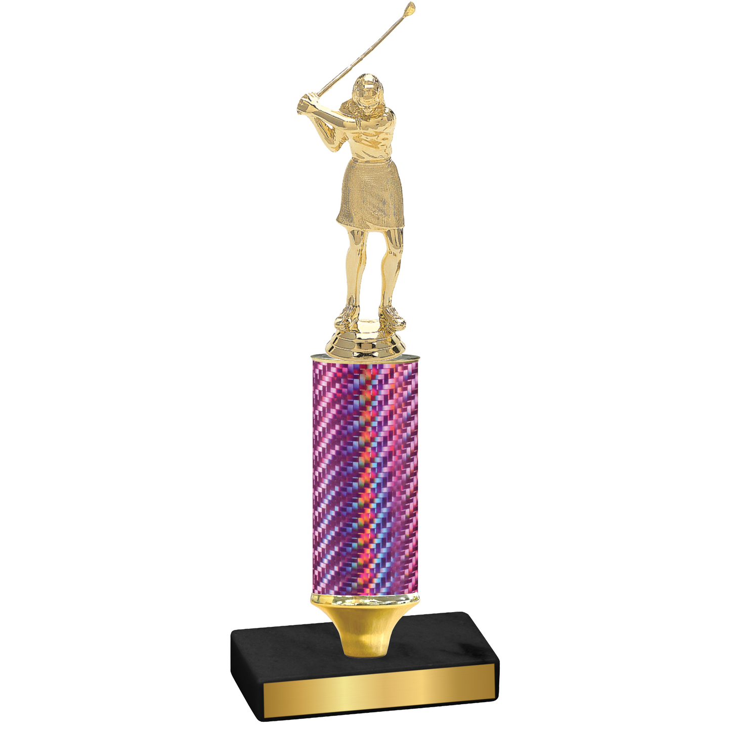 Value Pink Carbon Fiber Golf Trophy