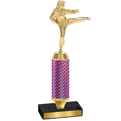 Value Pink Carbon Fiber Karate Trophy