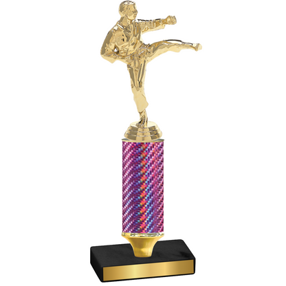 Value Pink Carbon Fiber Karate Trophy