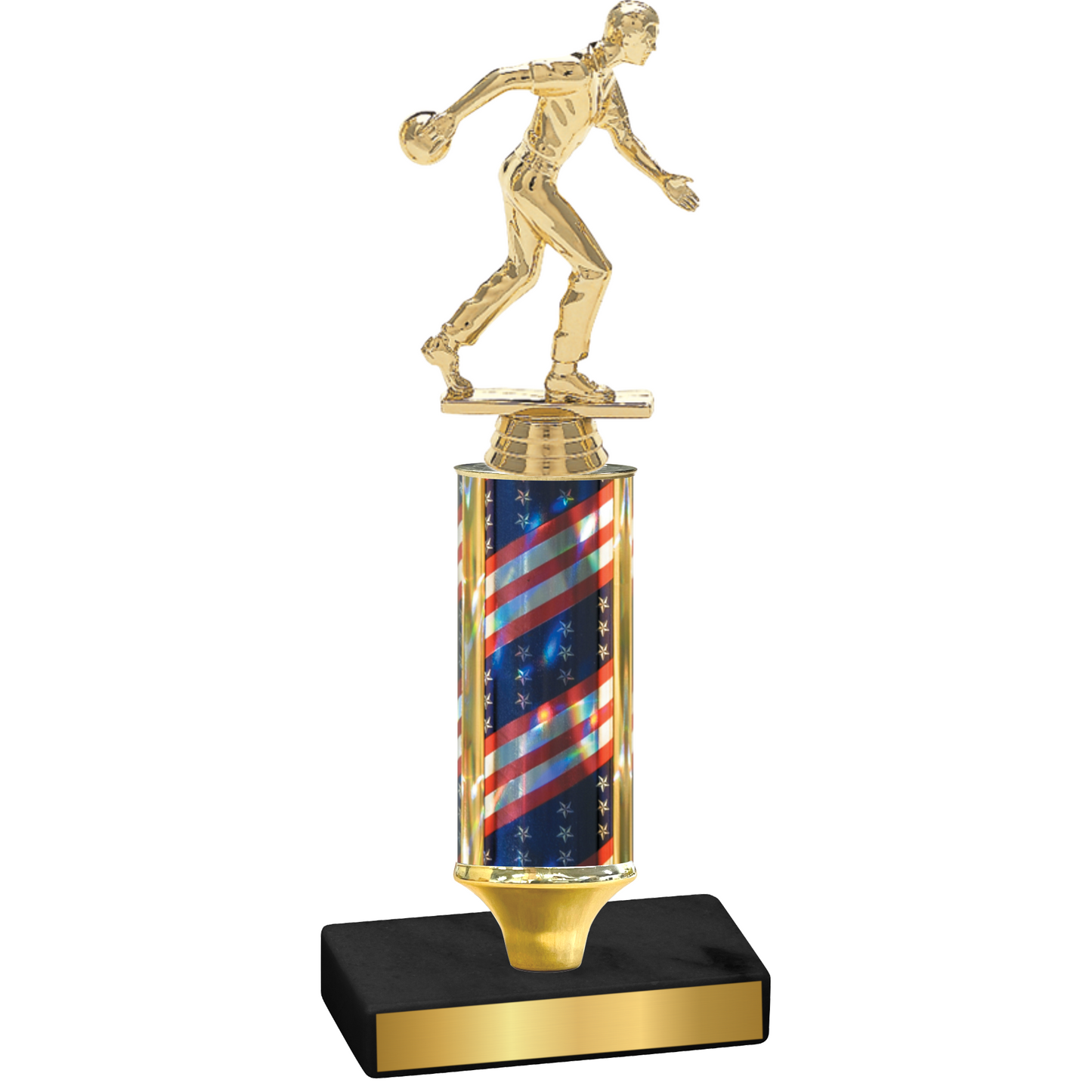 Value Flag USA Bowling Trophy