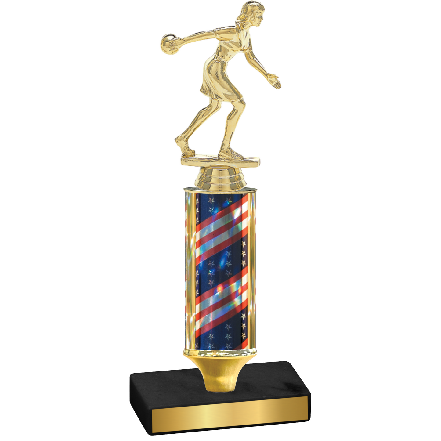 Value Flag USA Bowling Trophy