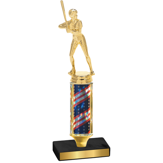 Value Flag USA Softball Trophy