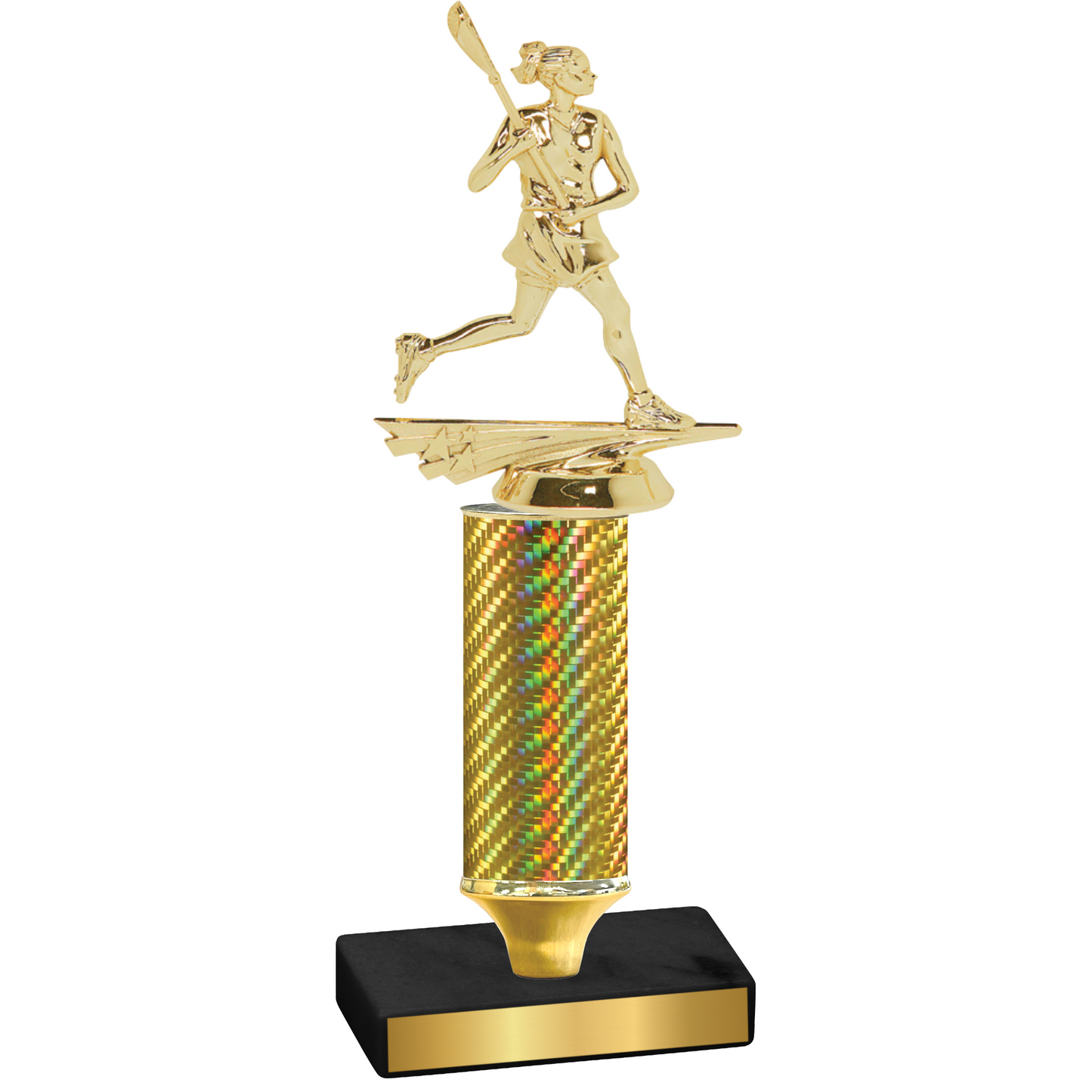 Value Gold Carbon Fiber Lacrosse Trophy