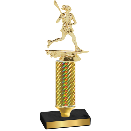 Value Gold Carbon Fiber Lacrosse Trophy