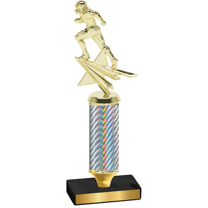 Value Silver Carbon Fiber Football Trophy