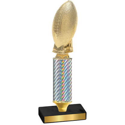 Value Silver Carbon Fiber Football Trophy