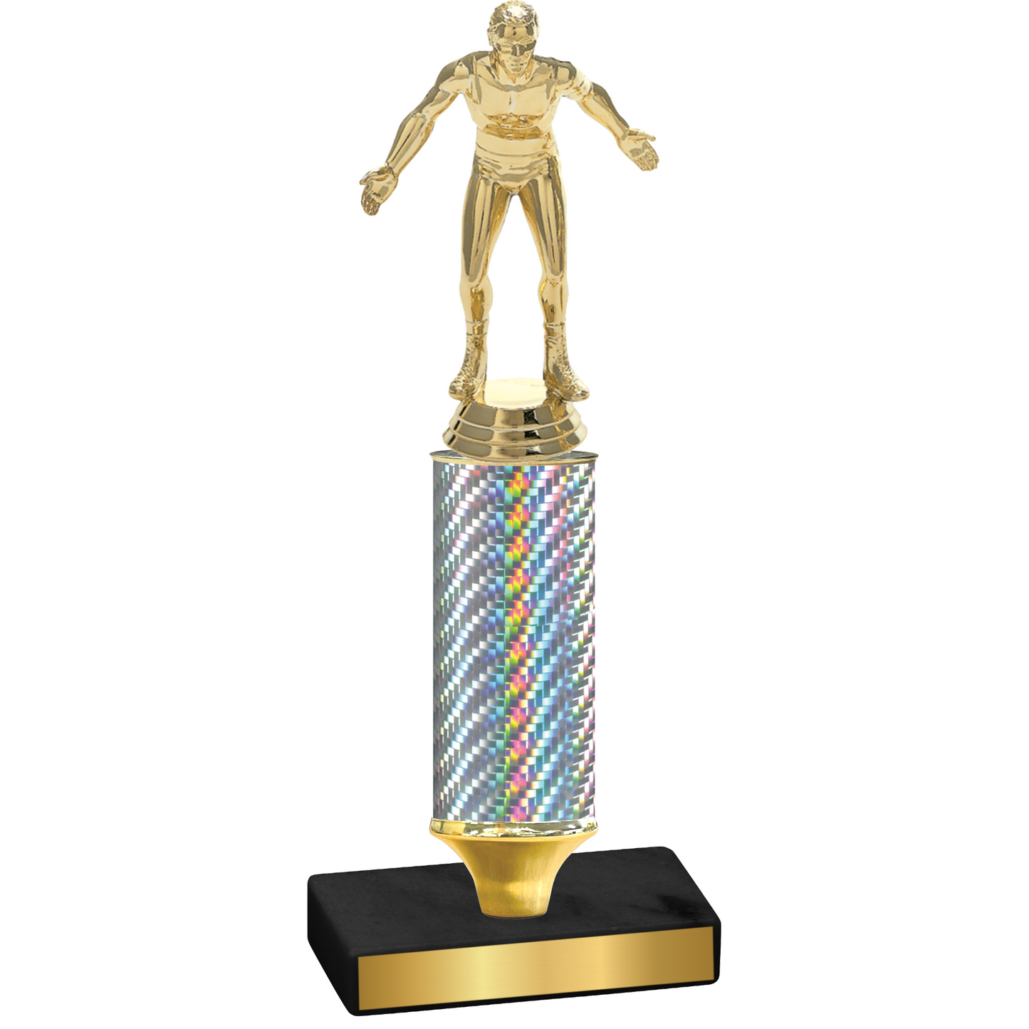 Value Silver Carbon Fiber Wrestling Trophy