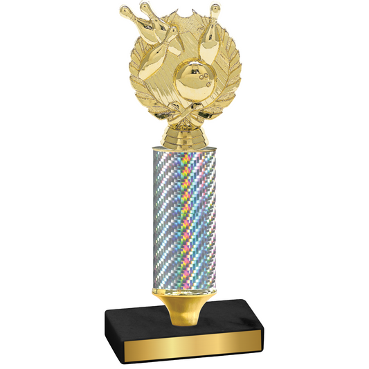 Value Silver Carbon Fiber Bowling Trophy