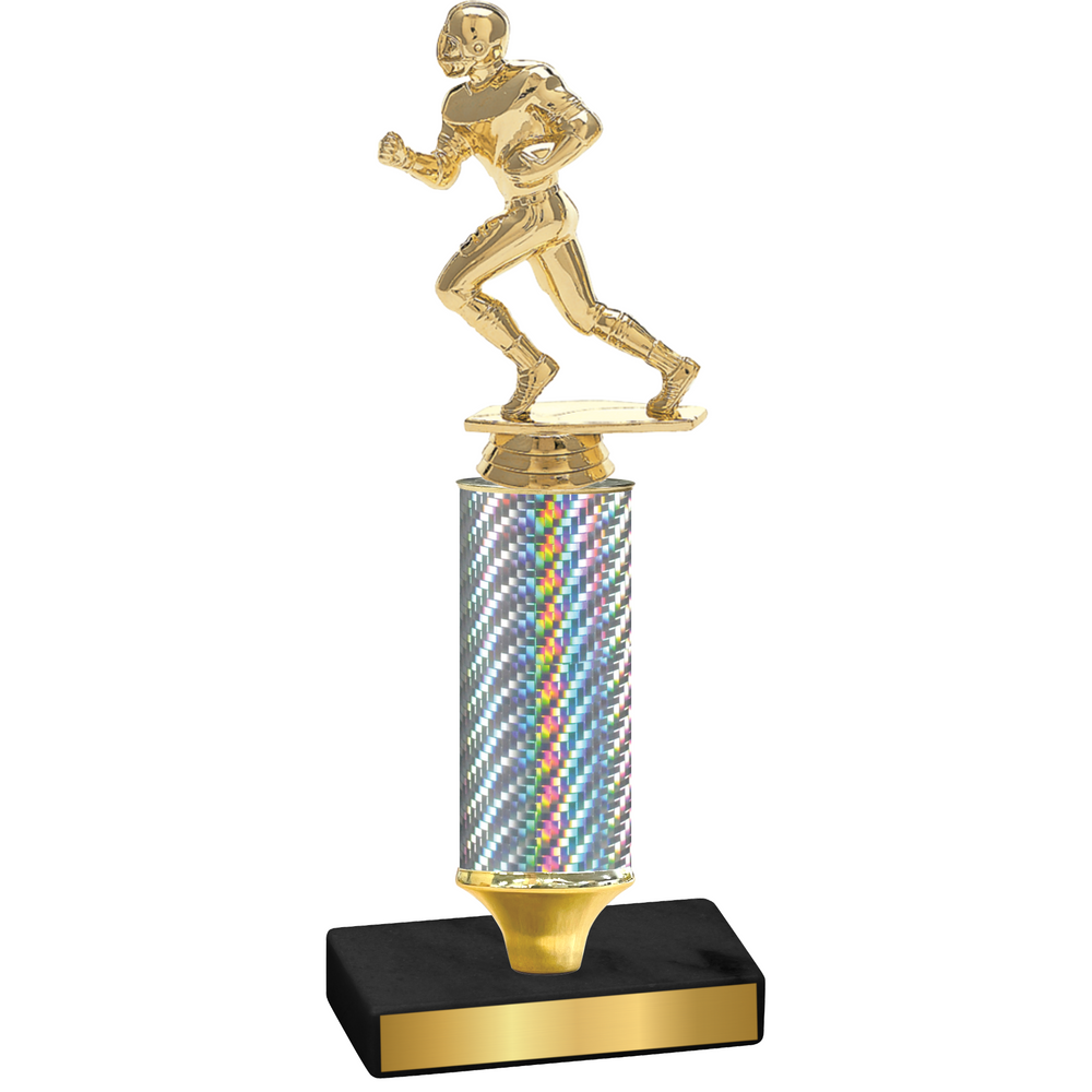 Value Silver Carbon Fiber Football Trophy