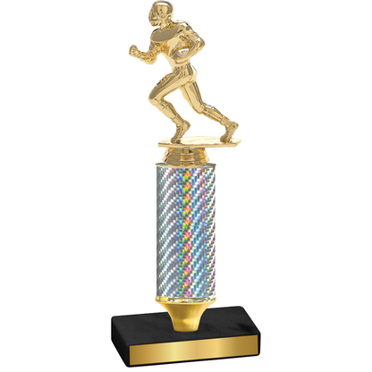 Value Silver Carbon Fiber Football Trophy