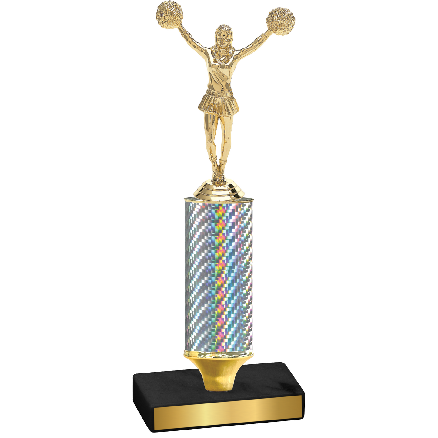 Value Silver Carbon Fiber Cheerleading Trophy