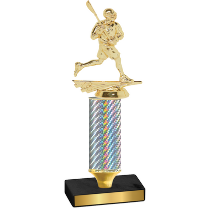 Value Silver Carbon Fiber Lacrosse Trophy