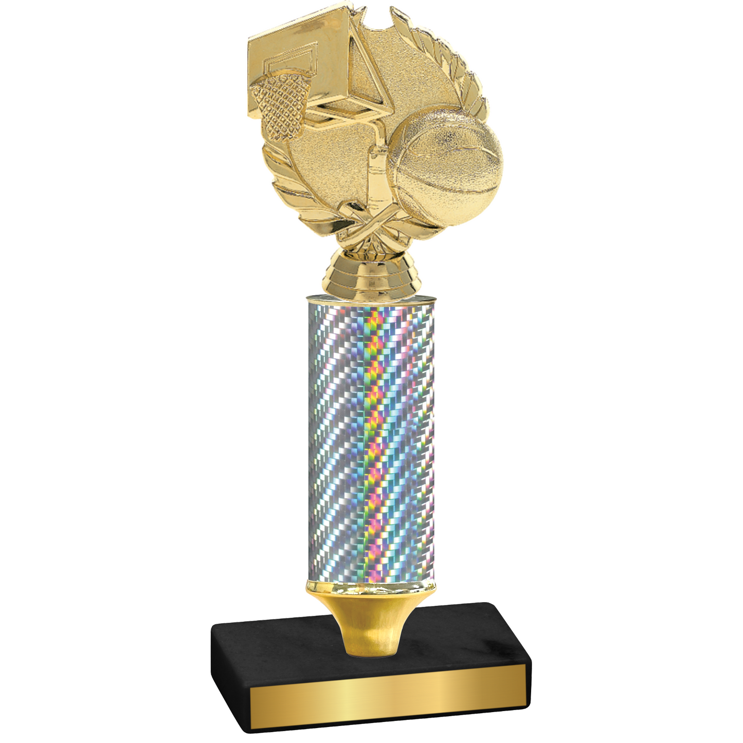 Value Silver Carbon Fiber Basketball Trophy