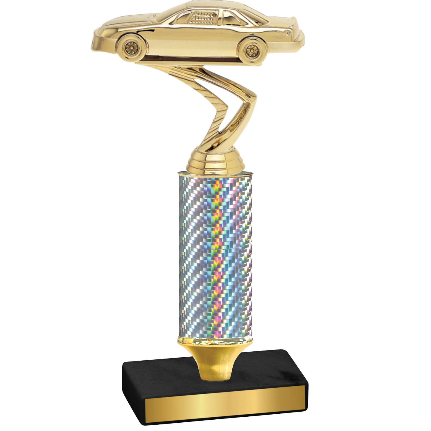 Value Silver Carbon Fiber Cars Trophy