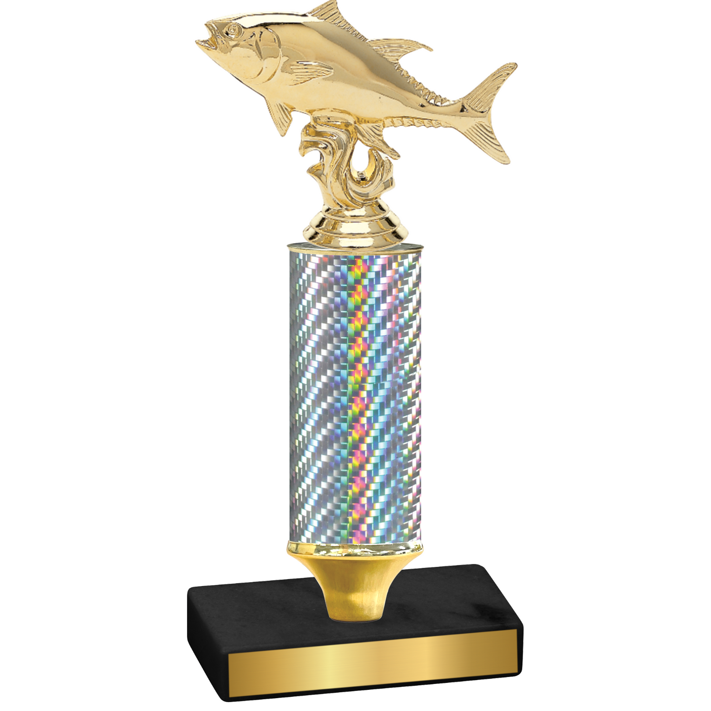 Value Silver Carbon Fiber Fishing Trophy