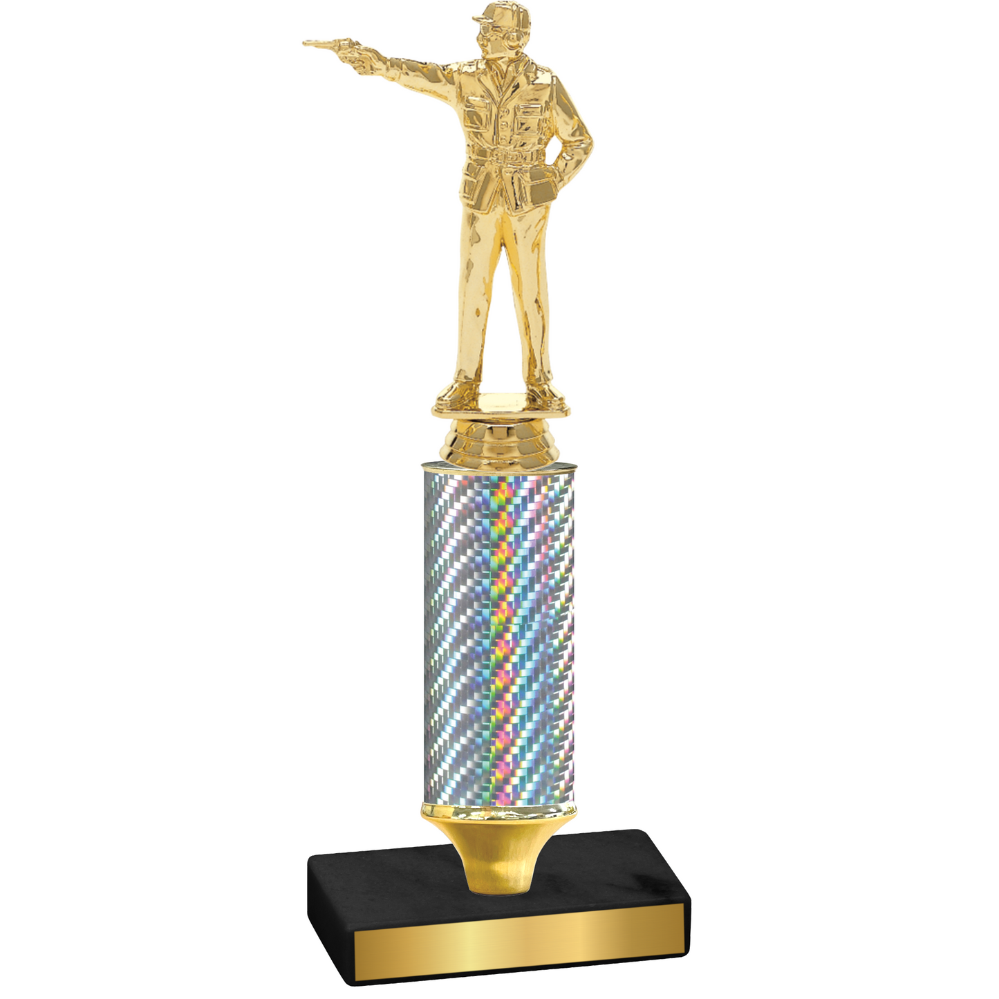 Value Silver Carbon Fiber Shooter Trophy