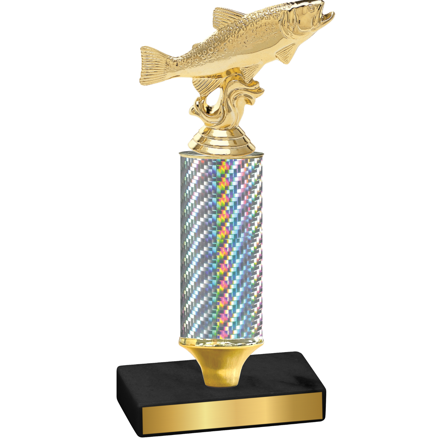 Value Silver Carbon Fiber Fishing Trophy