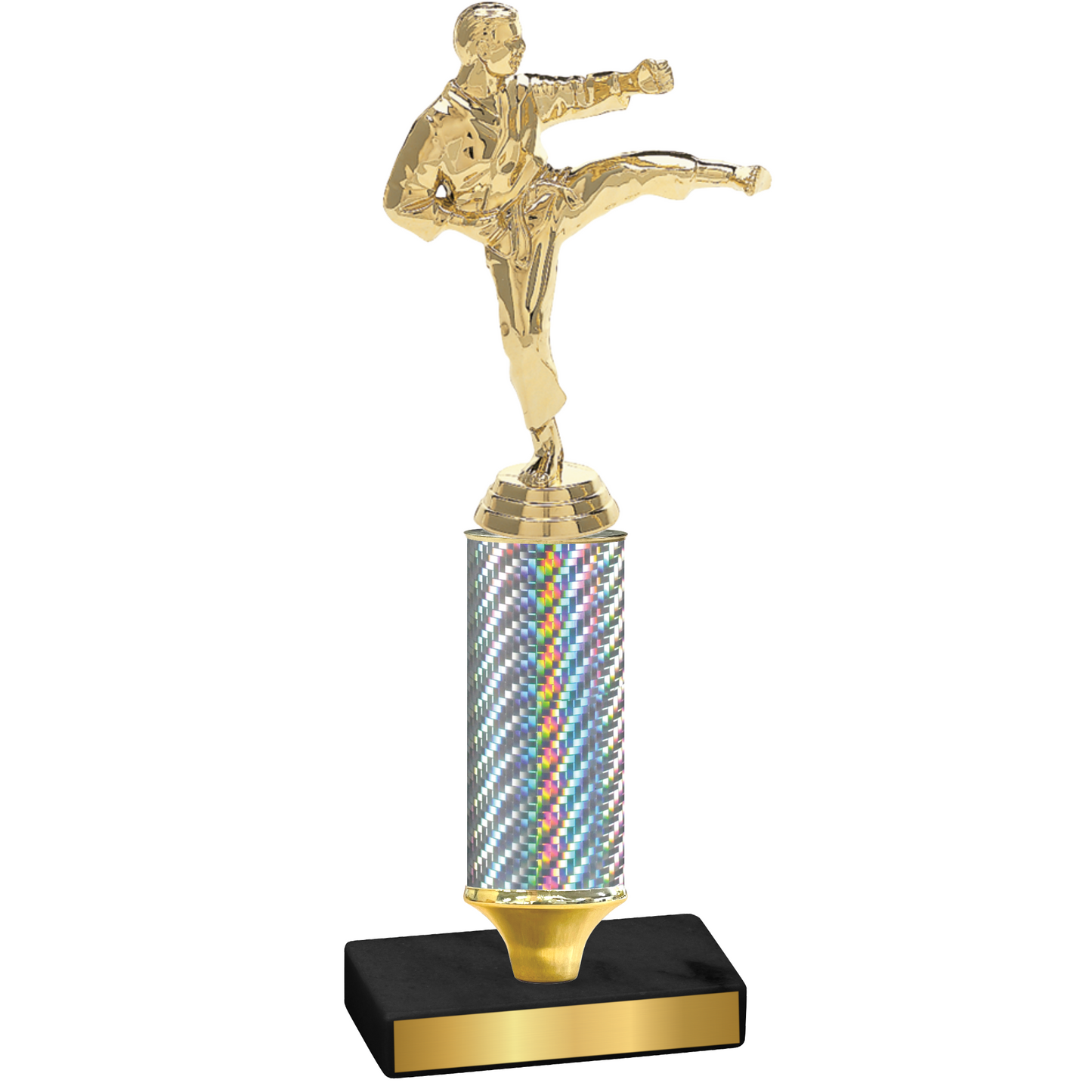 Value Silver Carbon Fiber Karate Trophy